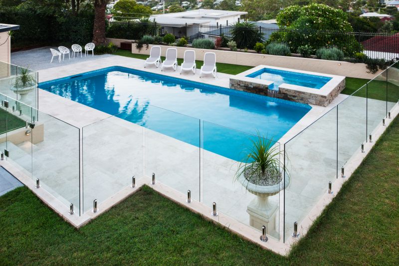 Elegant Pool Fence Design