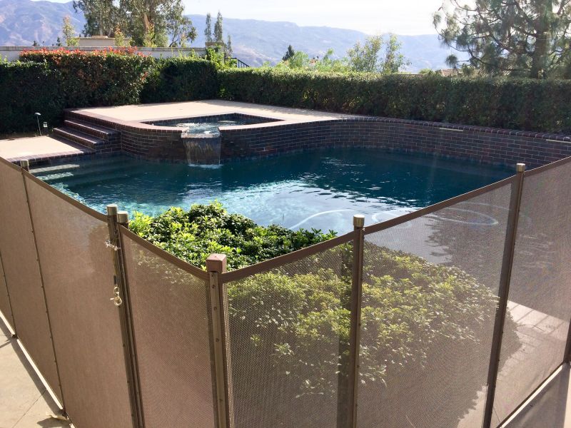 Pool Fence Installed at Pool Edge